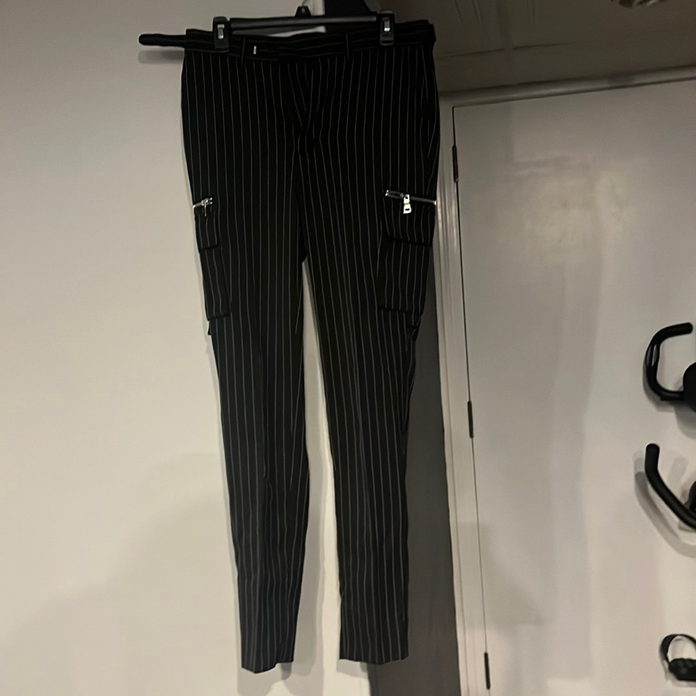 Forever 21 black stripped dress pants